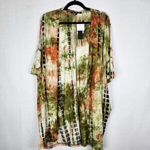 NWT Coin 1804 Tie Dye‎ Open Front Cardigan/Kimono S